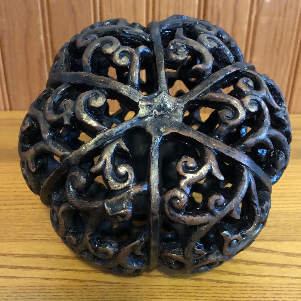 Elegant Brown resin Pumpkin Home Accent - Picture 3 of 6